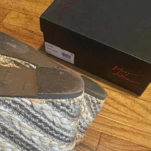 Betsey Johnson Floral Wedges - White and Pink - Picture 5 of 10